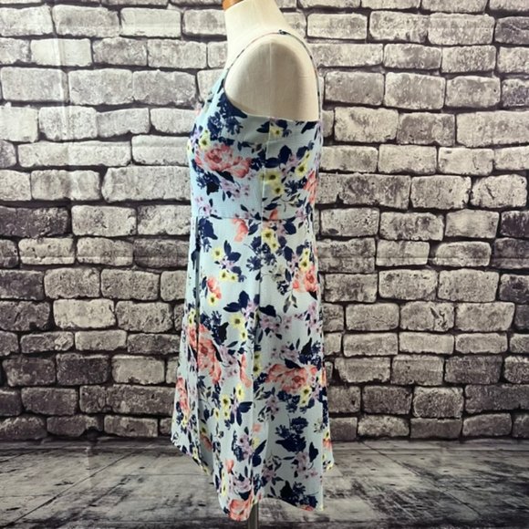 French Connection Floral Spaghetti Strap Empire Style Dress Size 8 - Picture 4 of 11